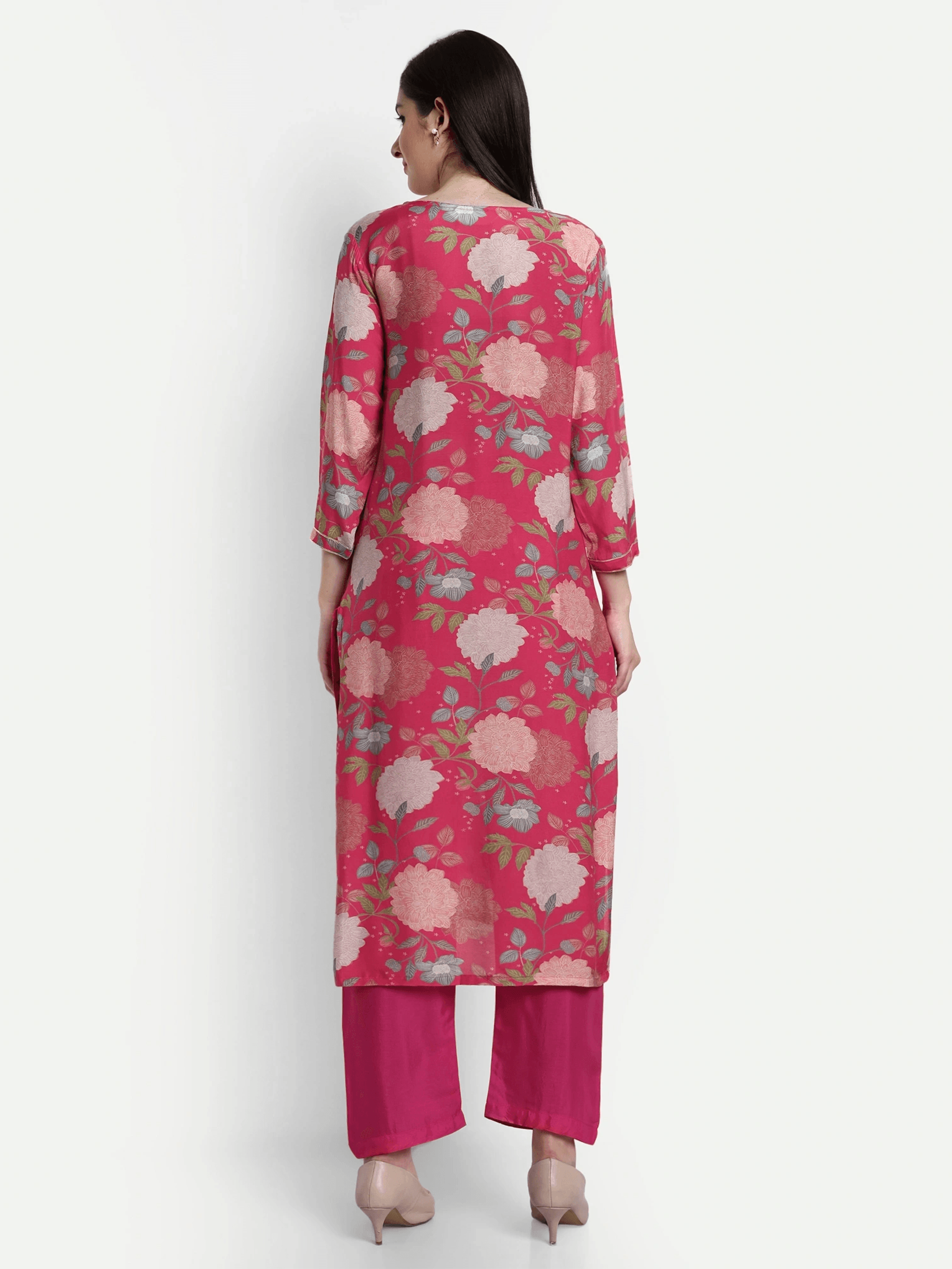 Pure Cotton Floral Printed Kurta Set