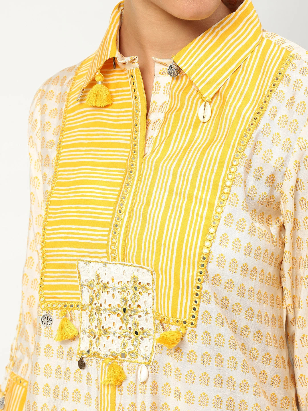 Cotton Printed Co-ord Set With Work Details