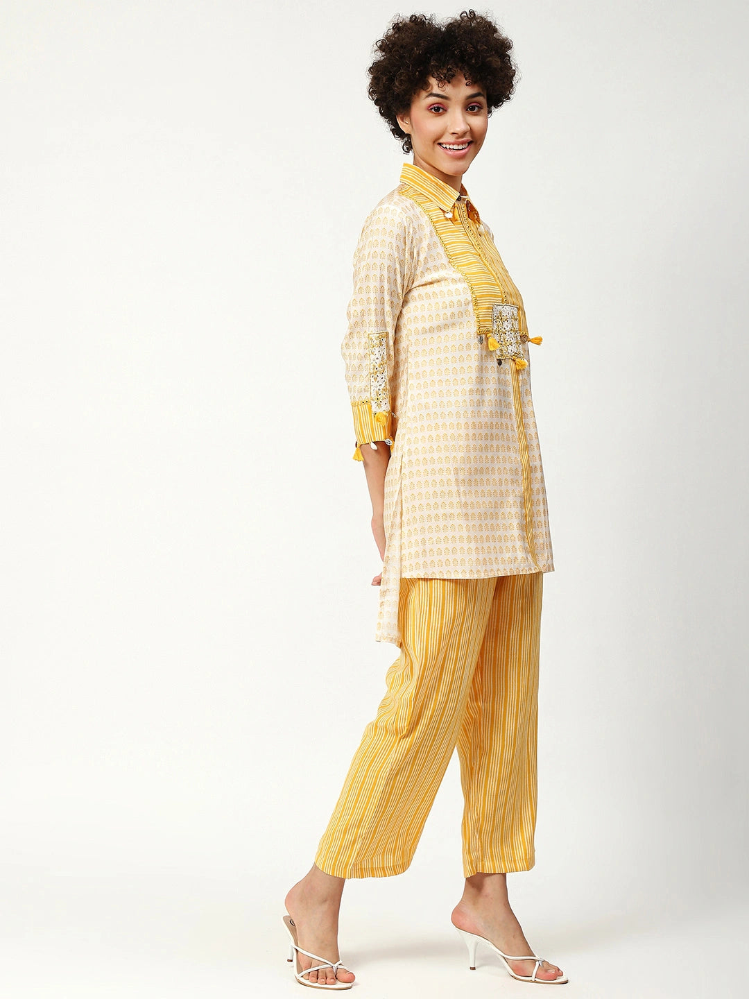 Cotton Printed Co-ord Set With Work Details