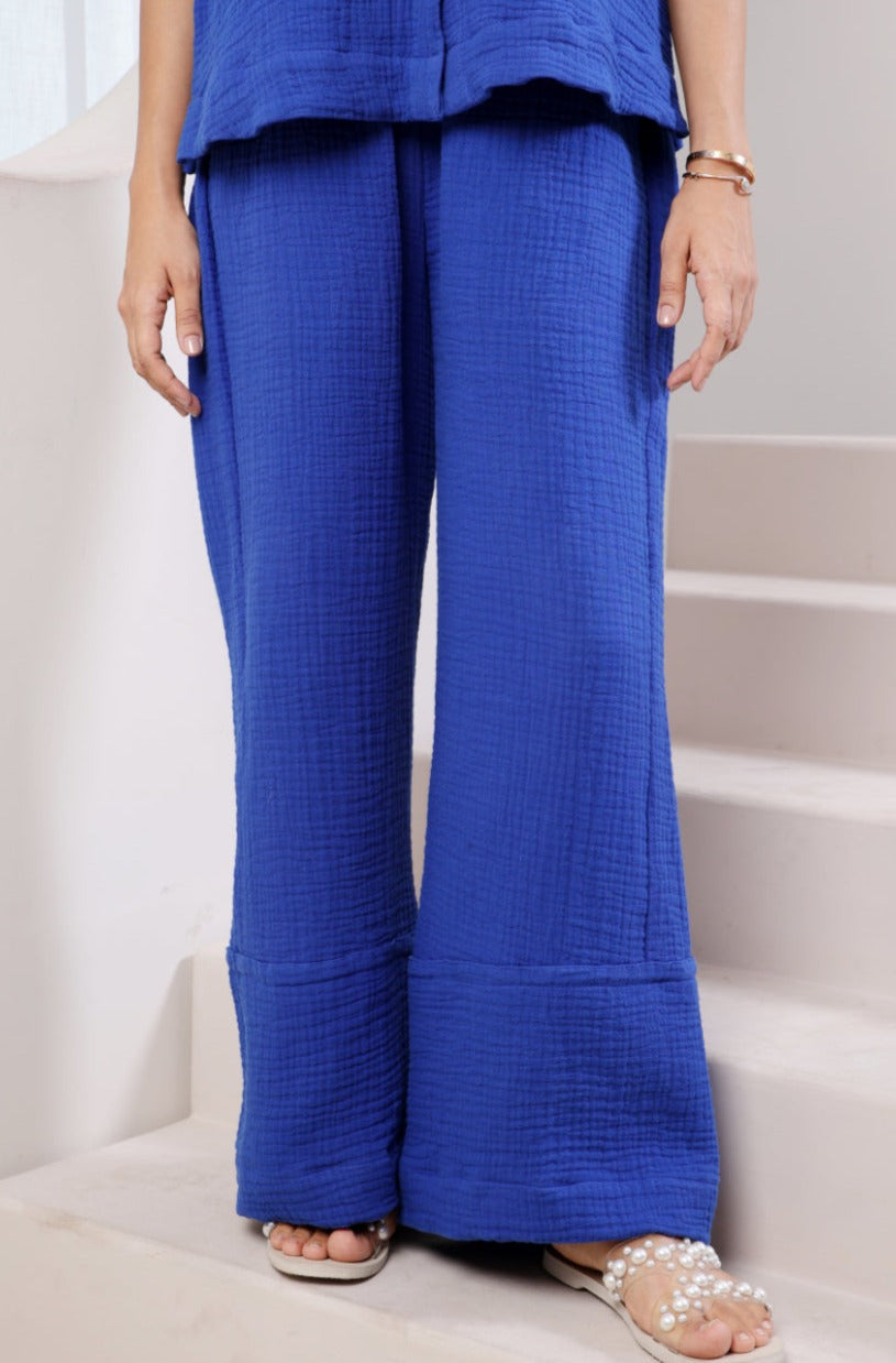 Azure Shirt with Fusion Pant Co ord Set