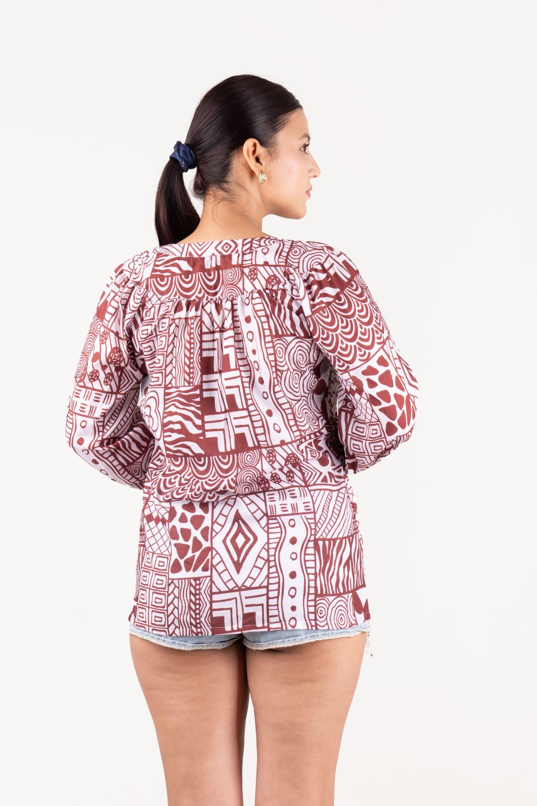 Printed Short Top Full Sleeve