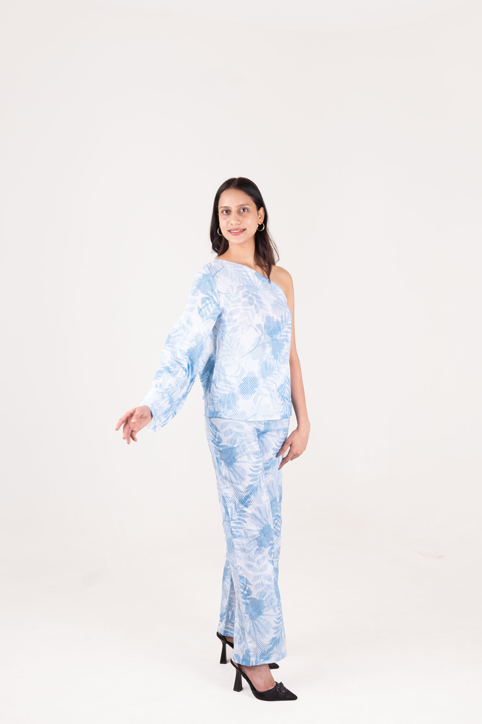 Off Shoulder Printed Cotton Co-ord Set