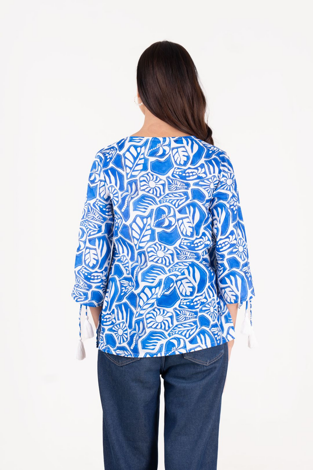 Printed Top with Tassel