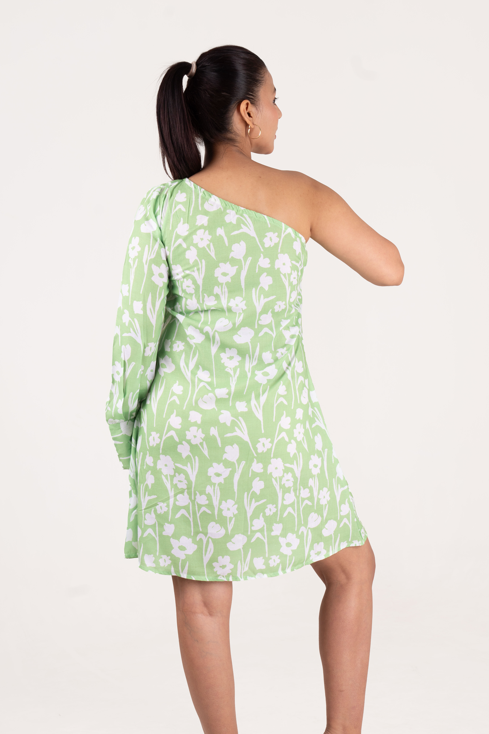 Green Printed Tunic Dress