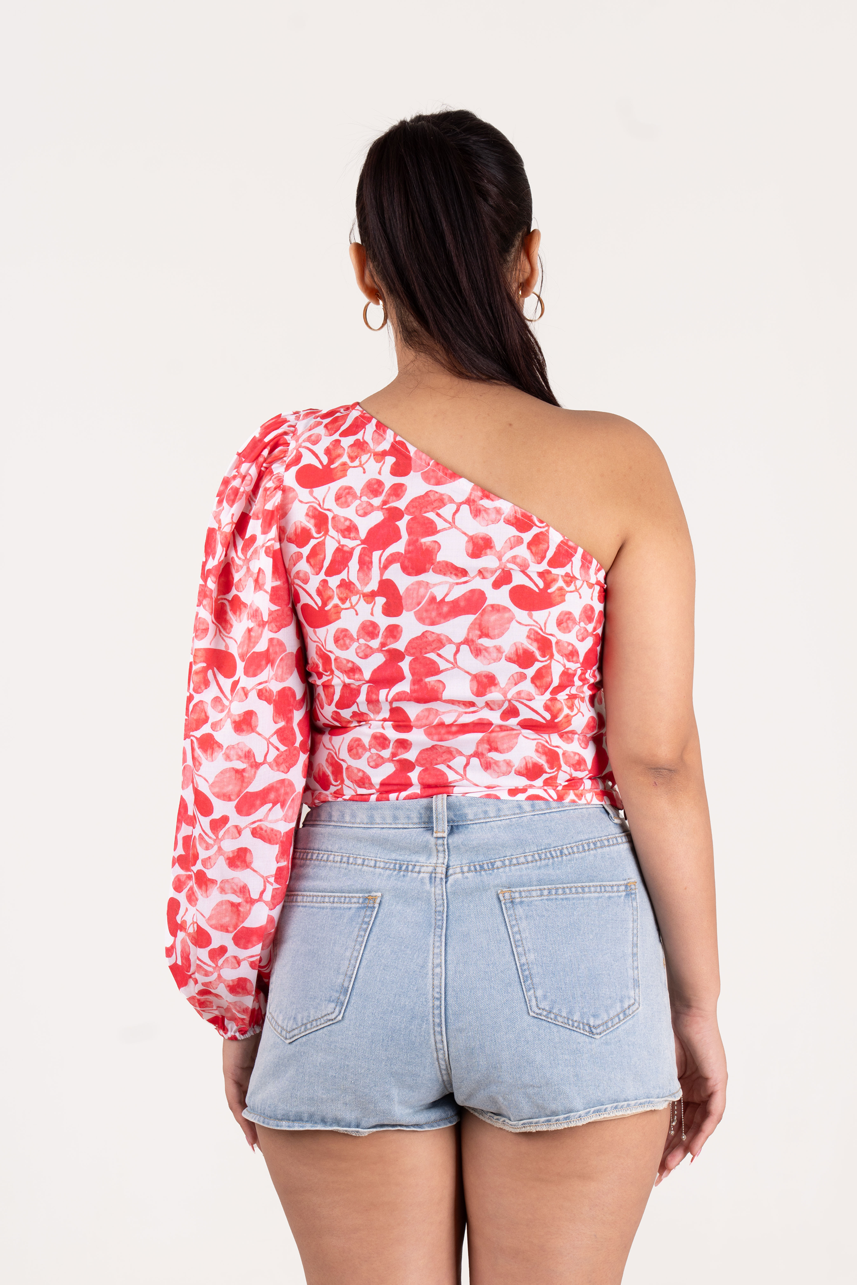 Printed One Shoulder Top