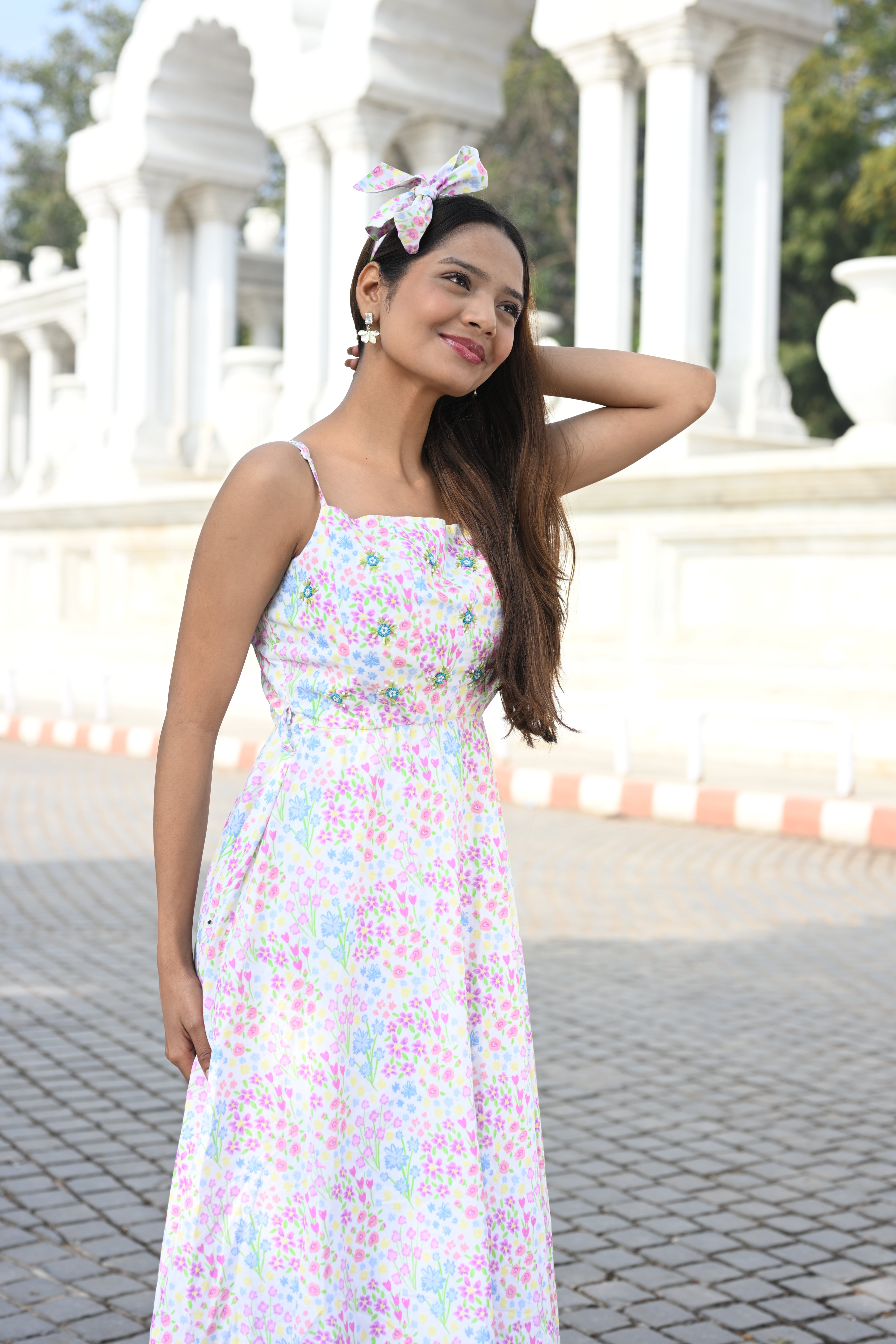 Spring Meadow Handwork Lined Dress