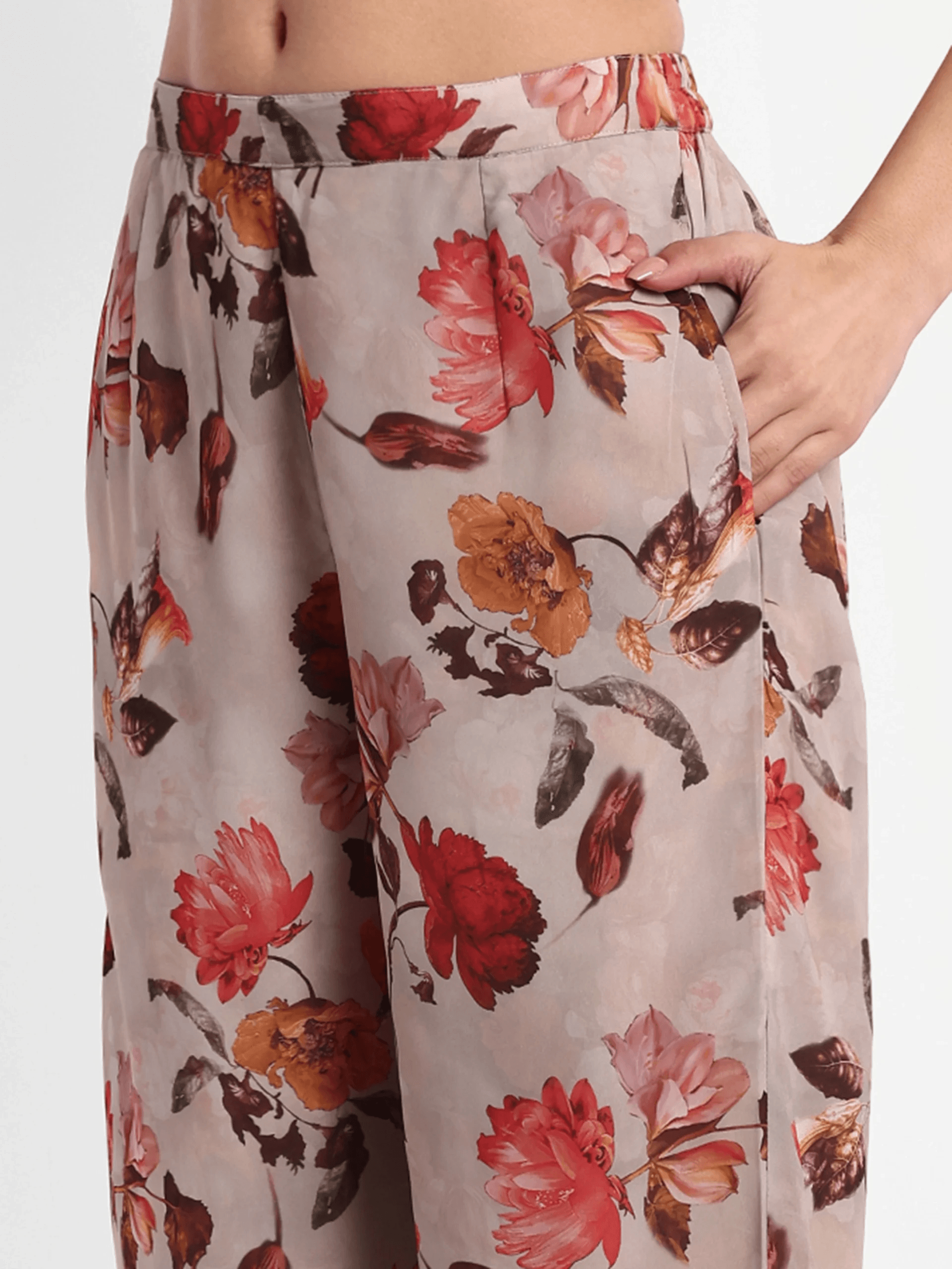 Gorgette Printed Kaftan With Pant