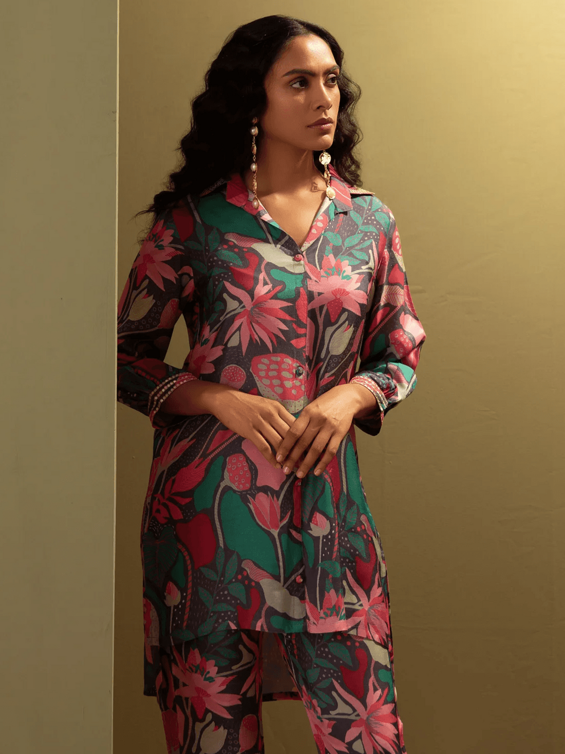 Printed Muslin Kurta Set