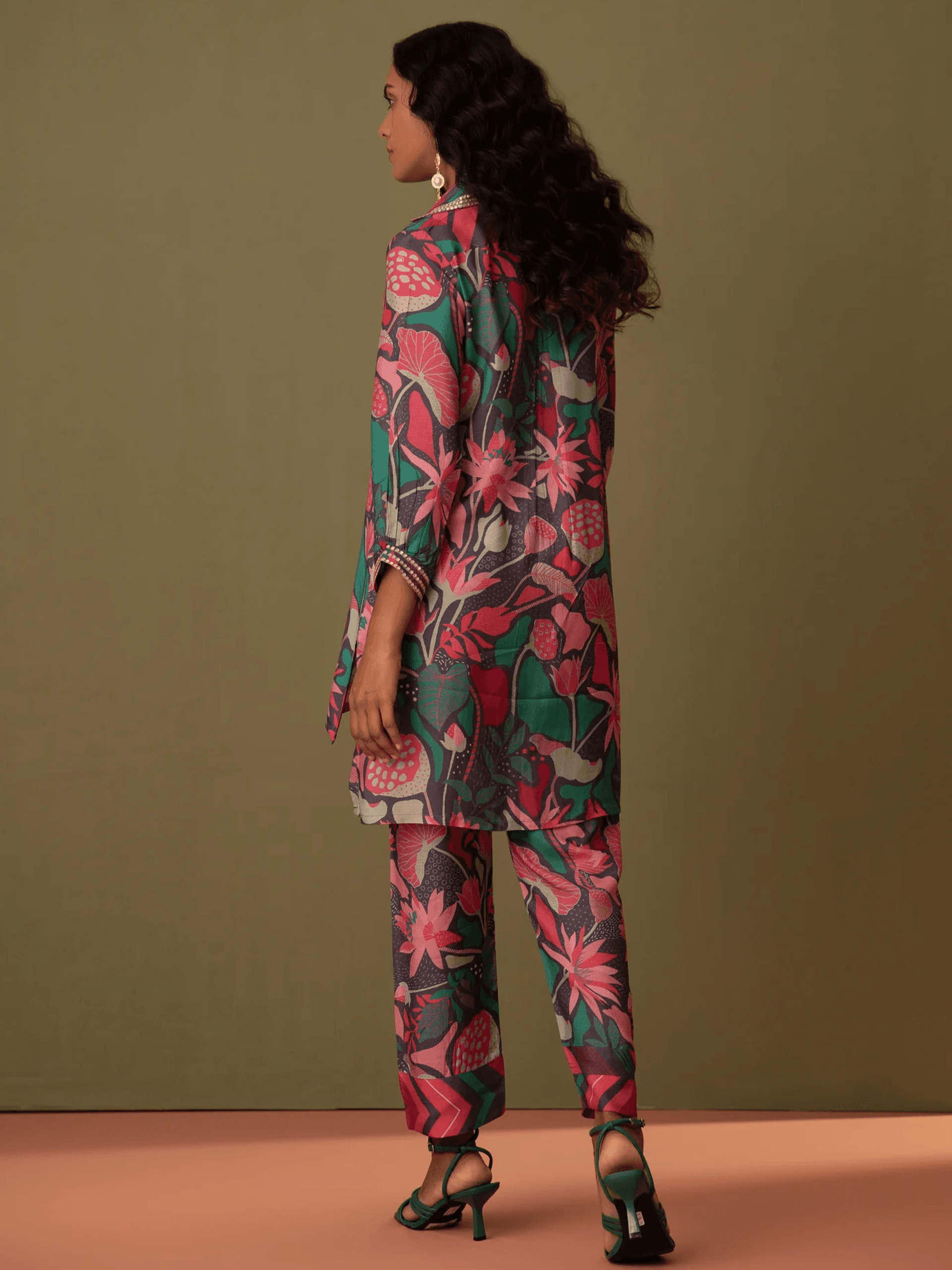 Printed Muslin Kurta Set