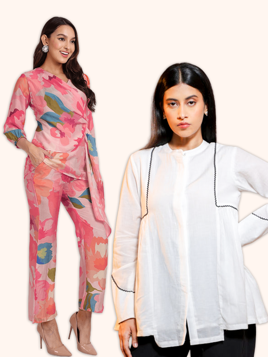 Combo -  Cotton Viscose Top + Muslin Co-Ord Set