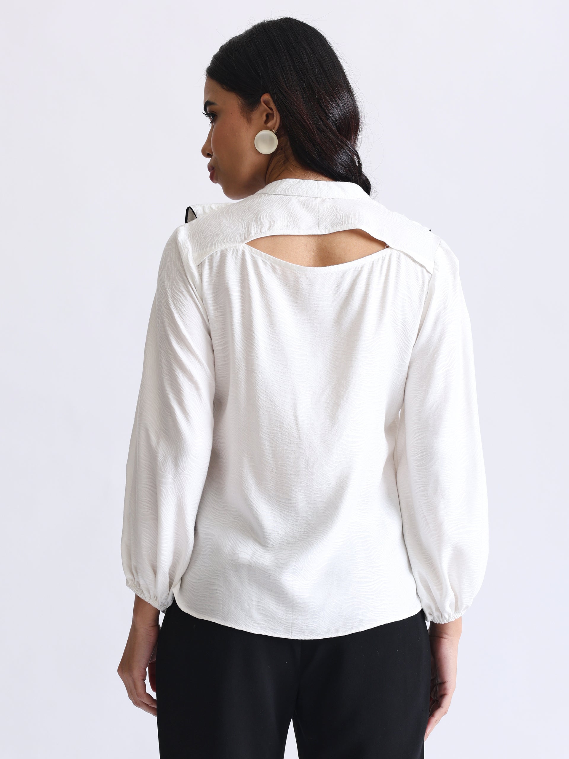 White Ruffled Shirt