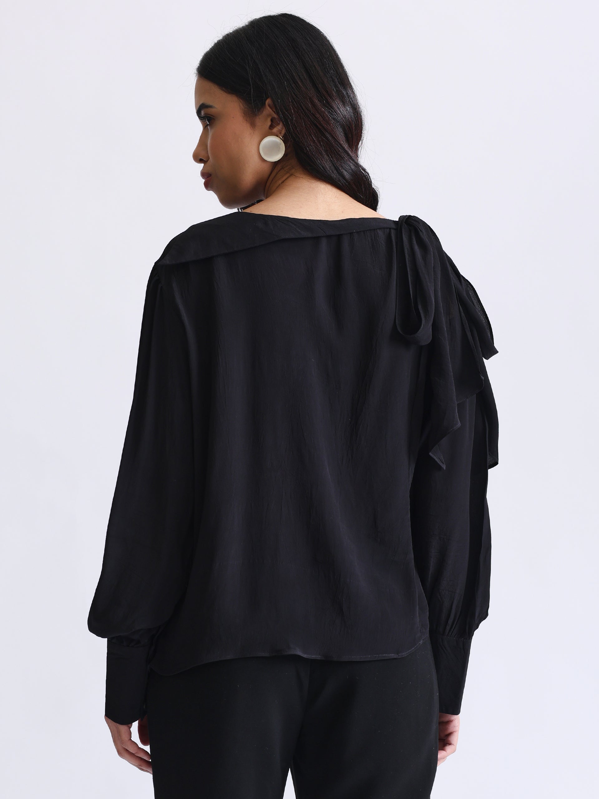 Chiffon Black Top